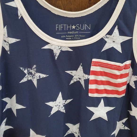 Red, White, & Blue American Flag Tank - Picture 2 of 2
